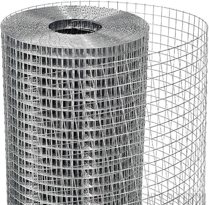 galvanized hardware cloth roll 1/2 inch 19ga hot dipped welded wire mesh garden fence